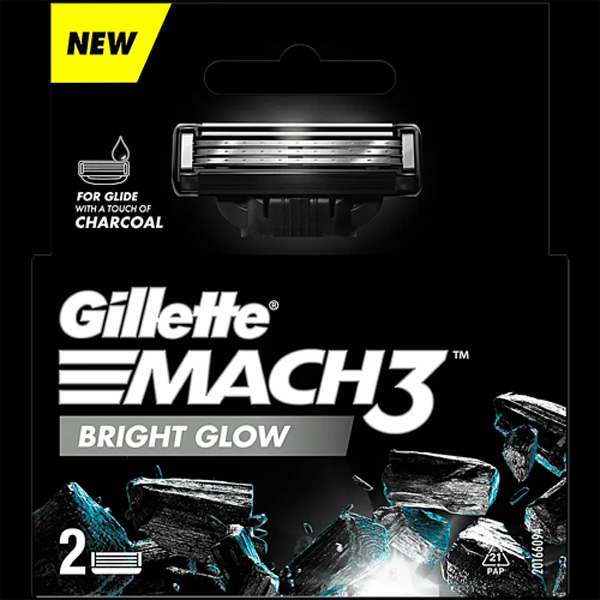 GILLETTE MACH3 CHARCOAL 2 CARTRIDGES