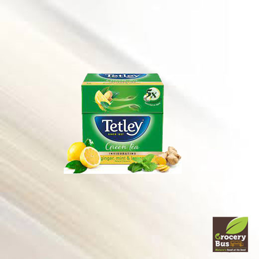 Tetley Green Tea Ginger Mint Lemon flavour