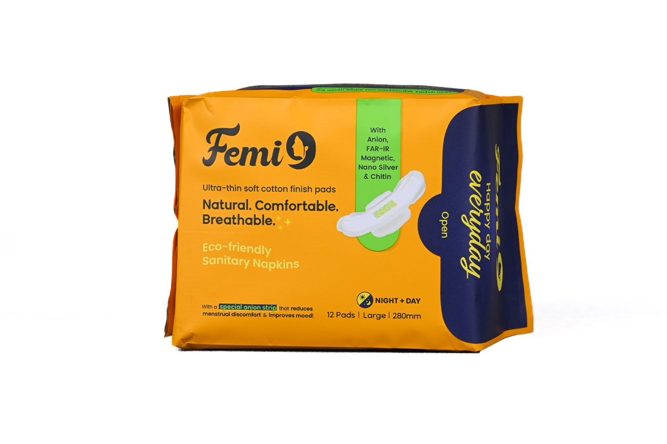 FEMI ULTRA_THIN SOFT COTTON ECO_FRIENDLY SANITARY NAPKINS _ LARGE 280MM