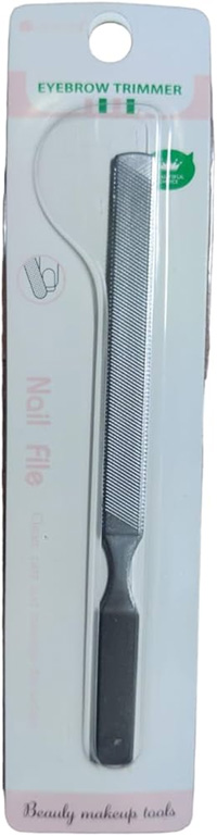 EYEBROW TRIMMER STAINLESS STEEL NAIL FILE