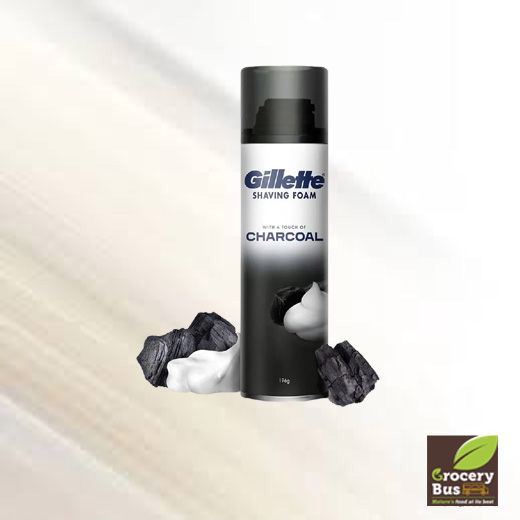 GILLETE SHAVING FOAM CHARCOAL 