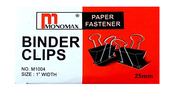 MONOMAX BINDER CLIPS _25MM