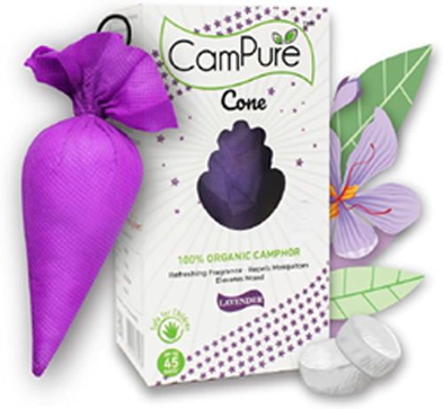 CAMPURE CONE LAVENDER (100% ORGANIC CAMPHOR)