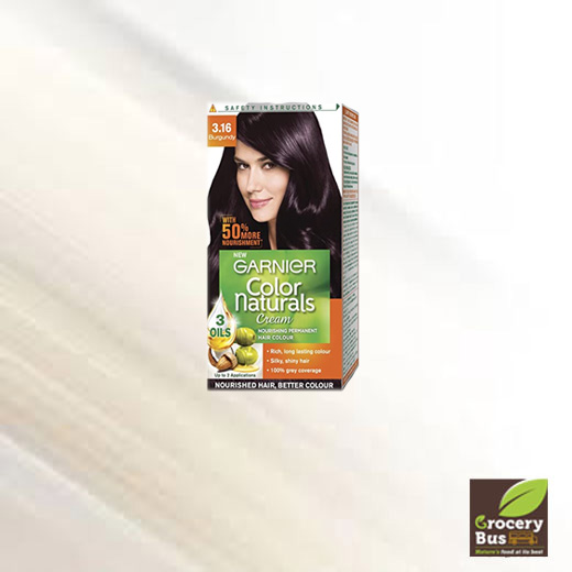 GARNIER COLOUR NATURALS CREME HAIR COLOUR 3.16 BURGUNDY 