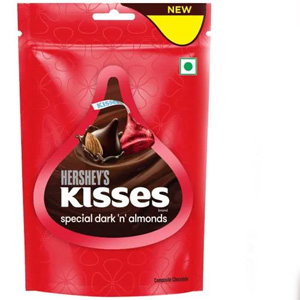 HERSHEYS KISSES DARK N ALMOND 