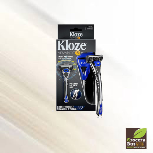 KLOZE ADVANCE 5 RAZOR FOR MEN WITH 2 CARTRIDGES AND 5 BLADES
