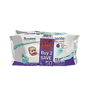 HIMALAYA GENTLE BABY WIPES 2 PACK 