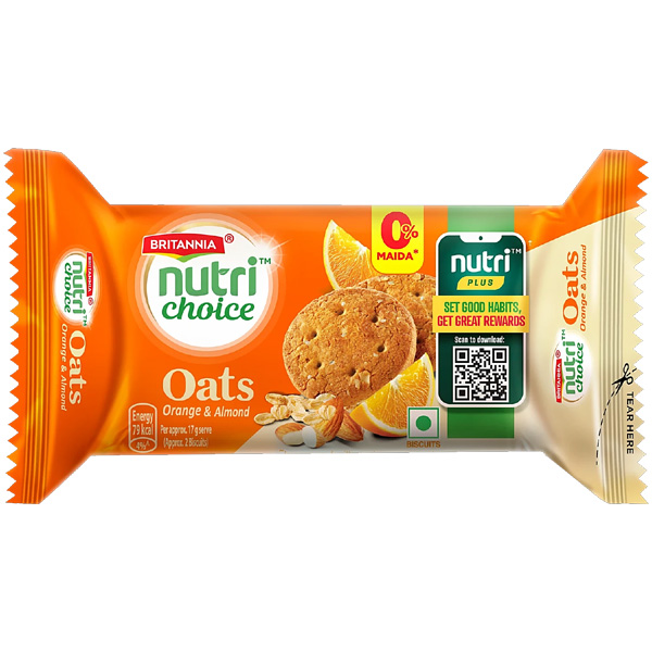 BRITANNIA NUTRI CHOICE OATS ORANGE & ALMOND