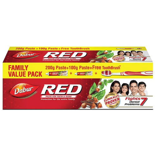 DABUR RED TOOTH PASTE - FAMILY PACK 