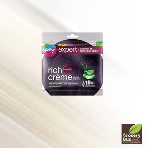 GODREJ EXPERT RICH CREME HAIR COLOUR - 4.16 BURGUNDY 100% GREY COVERAGE 