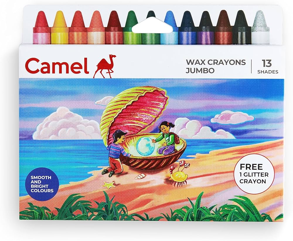 CAMEL WAX CRAYONS JUMBO _13 SHADES