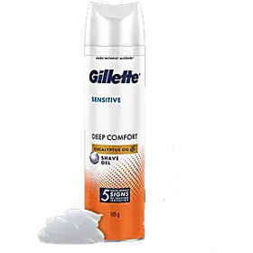GILLETTE SENSITIVE DEEP COMFORT SHAVE GEL