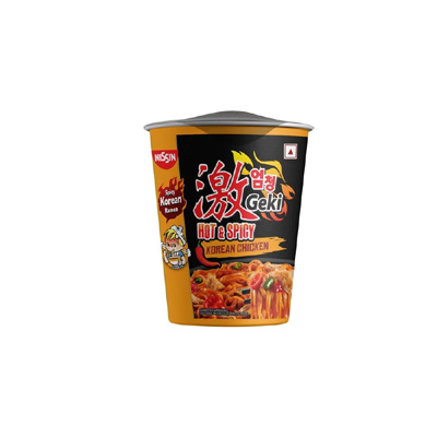 TOP RAMEN GEKI HOT & SPICY KOREAN VEG CUP NOODLES