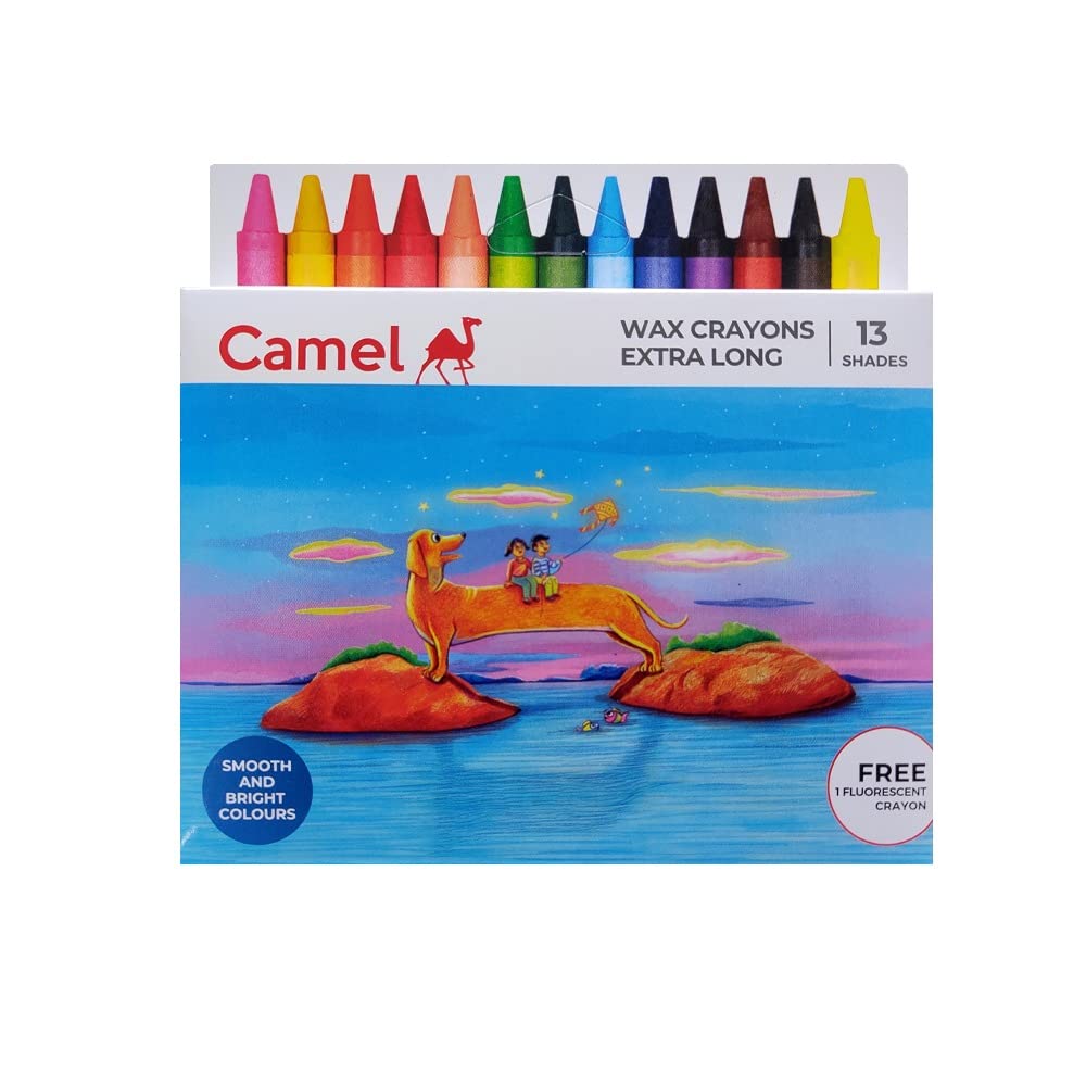 CAMEL WAX CRAYONS EXTRA LONG _13 SHADES