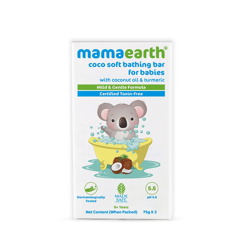 MAMA EARTH COCO SOFT BATHING BAR FOR BABIES 75GX2 