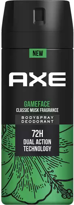 AXE GAME FACE CLASSIC MUSK FRAGRANCE BODY SPRAY 