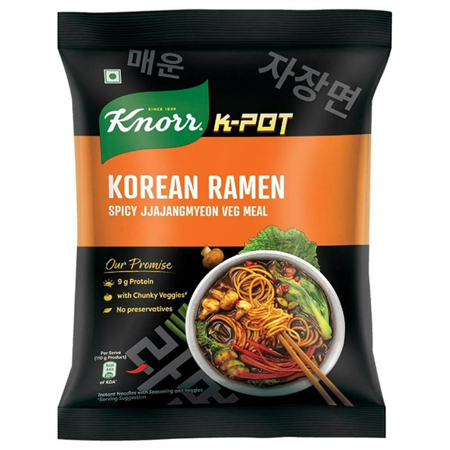 KNORR K_POT KOREAN RAMEN SPICY VEG MEAL NOODLES