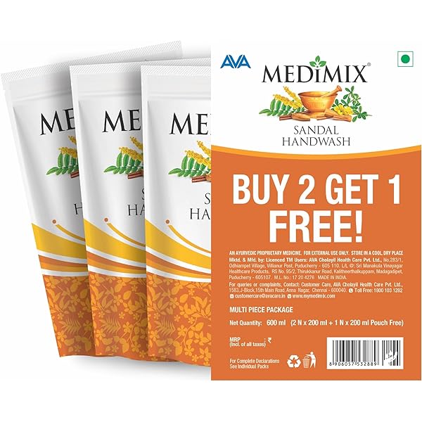 MEDIMIX SANDAL HANDWASH (BUY2 GET1 FREE )