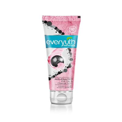 EVERYUTH ANTI POLLUTION PINK CLAY & CHARCOAL SCRUB  