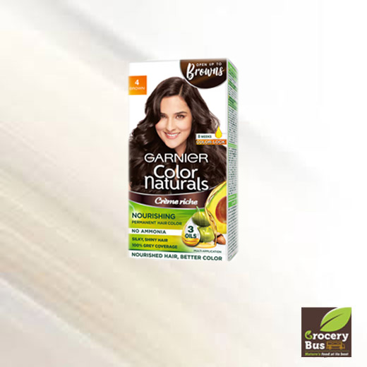 GARNIER COLOUR NATURALS CREME RICHE HAIR COLOUR 4 BROWN