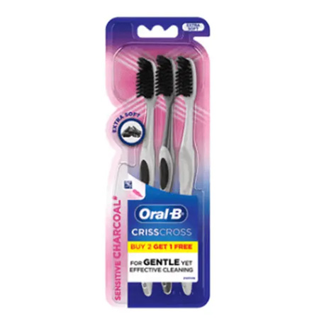 ORAL B CRISSCROSS SENSITIVE CHARCOAL SOFT (BUY 2 GET 1 FREE)