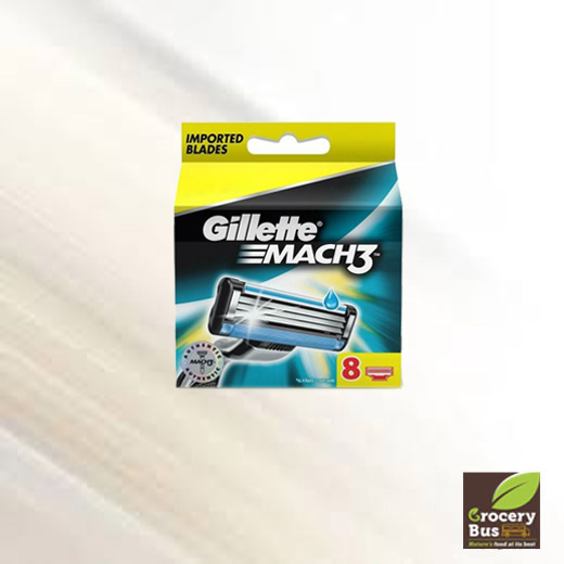 GILLETTE MACH3 RAZOR- 8 CARTRIDGES