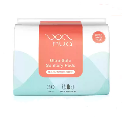 NUA SANITARY PADS XL 30 PADS