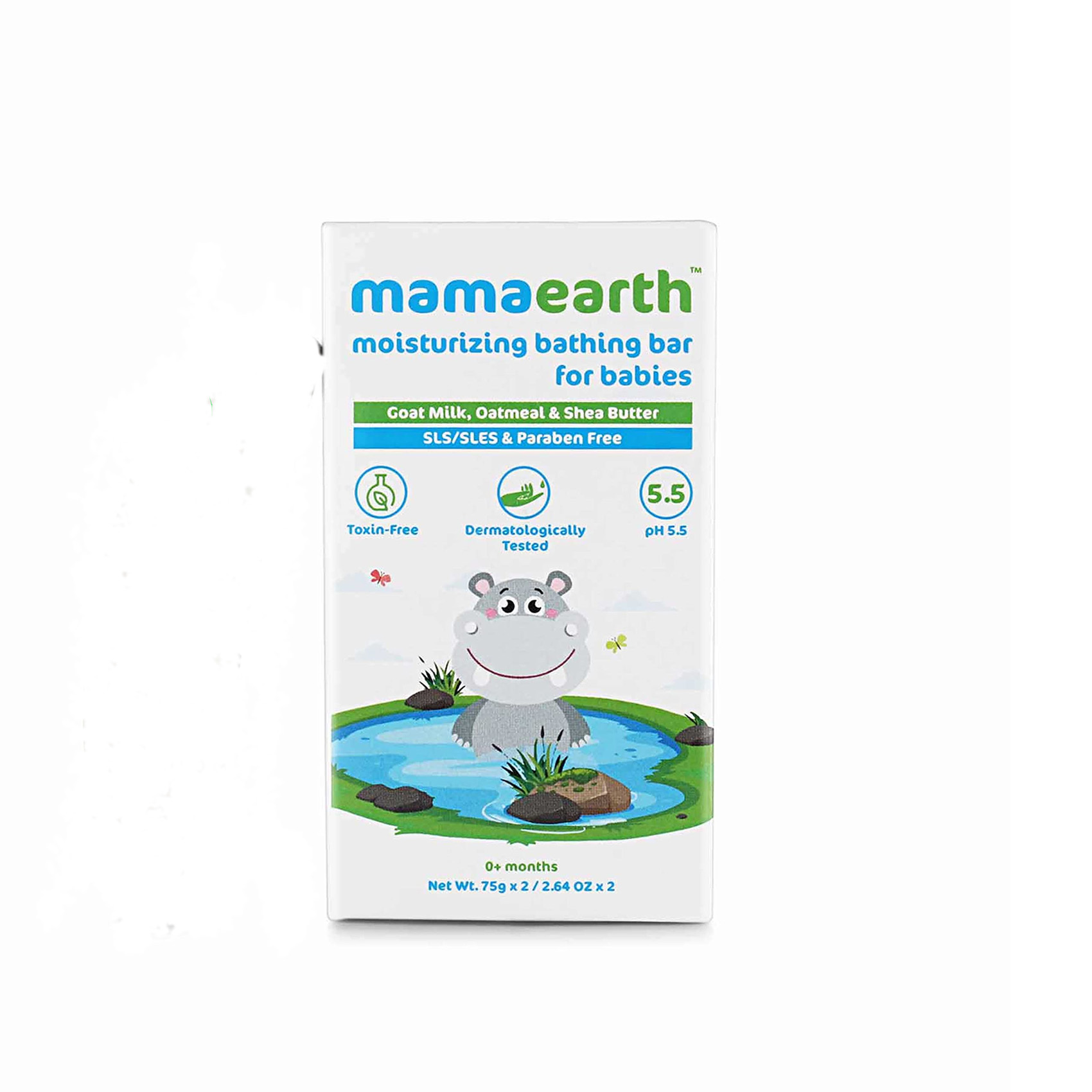 MAMA EARTH MOISTURIZING BATHING BAR FOR BABIES 75GX2