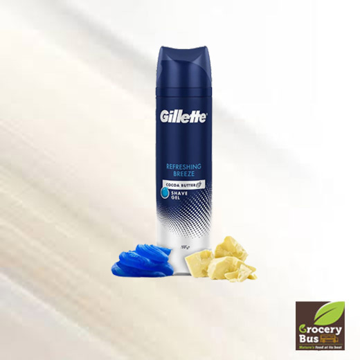 GILLETTE REFRESHING BREEZE SHAVE GEL - COCOA BUTTER