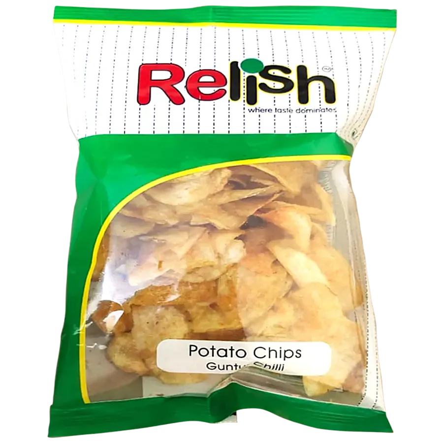 RELISH POTATO CHIPS GUNTUR CHILLI 