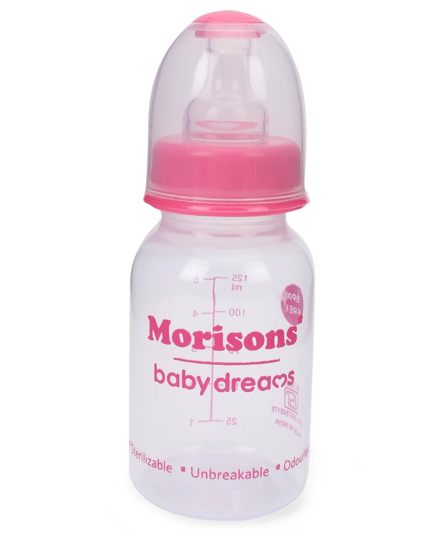 MORISONS BABY DREAMS REGULAR PLASTIC FEEDING BOTTLE