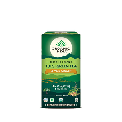 ORGANIC INDIA TULSI GREEN TEA LEMON GINGER