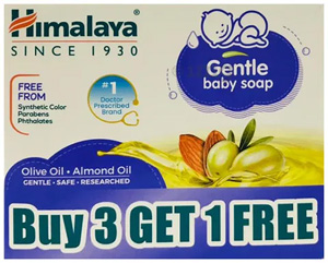 HIMALAYA GENTLE BABY SOAP (BUY 3 GET 1 FREE)