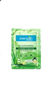 EVERYUTH REJUVENATING CUCUMBER & ALOE VERA SHEET MASK