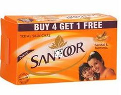 SANTOOR SANDAL SOAP SET (BUY 4 GET 1 FREE) 1N _125G