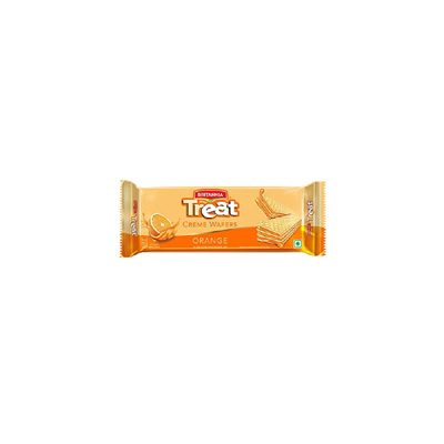 BRITANNIA TREAT CREME WAFERS _ ORANGE