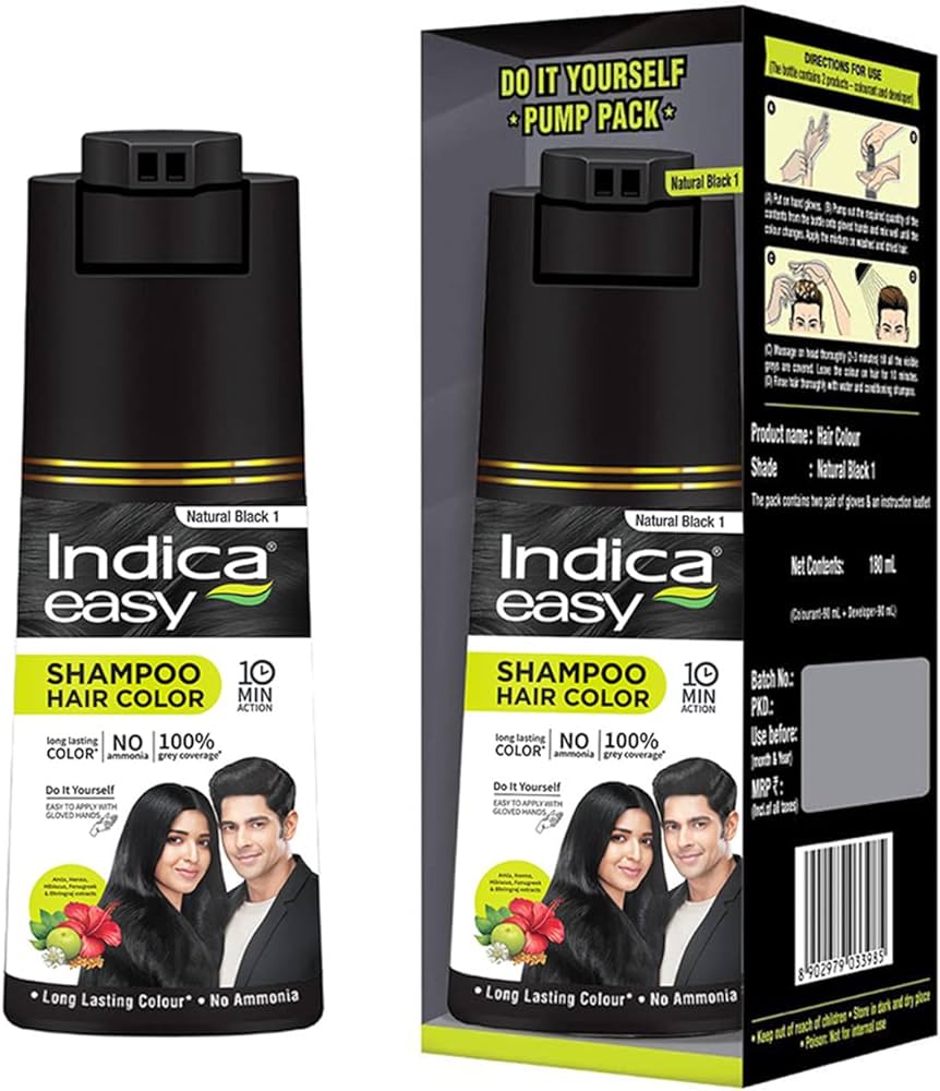 INDICA EASY SHAMPOO HAIR COLOUR NATURAL BLACK