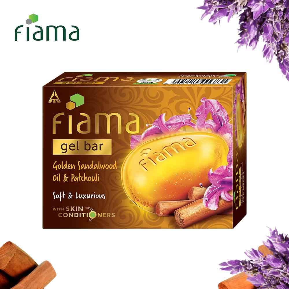 FIAMA GEL BAR GOLDEN SANDALWOOD OIL & PATCHOULI 