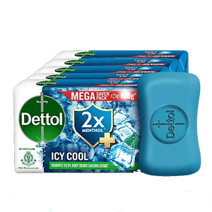 DETTOL ICY COOL SOAP SET (100G*5 UNITS)