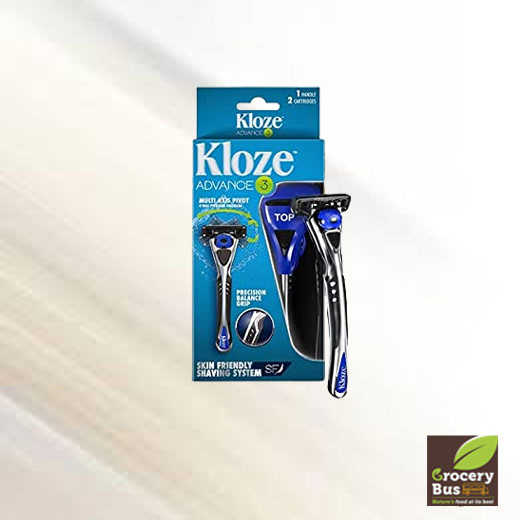 KLOZE ADVANCE 3 RAZOR FOR MEN WITH 2 CARTRIDGES AND 3 BLADES