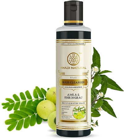 KHADI NATURAL HAIR CLEANSER AMLA & BHRINGRAJ SHAMPOO