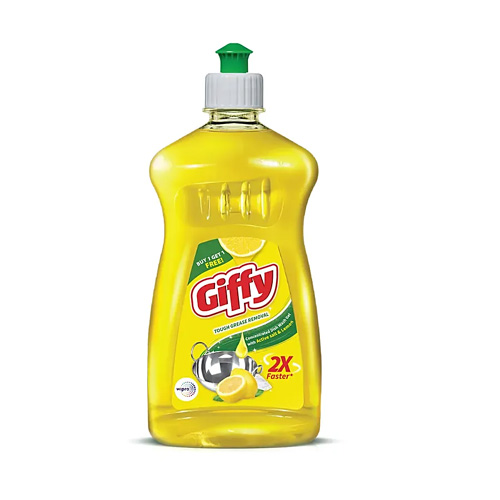 GIFFY DISH WASH GEL ACTIVE SALT & LEMON FREE* GIFFY SCRUB