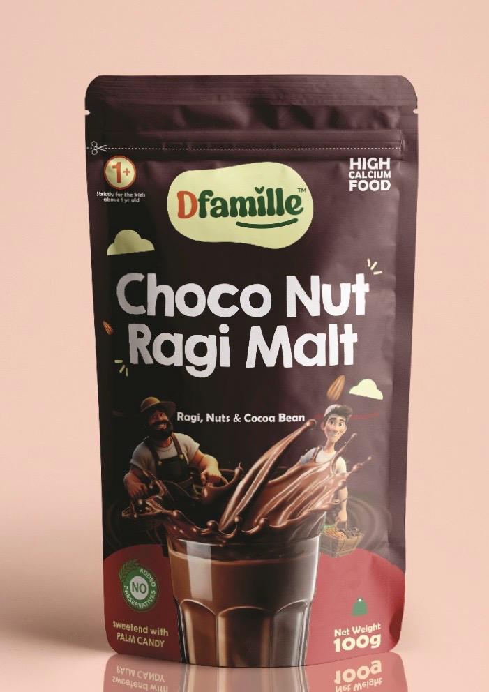 DFAMILLE CHOCO NUT RAGI MALT POUCH
